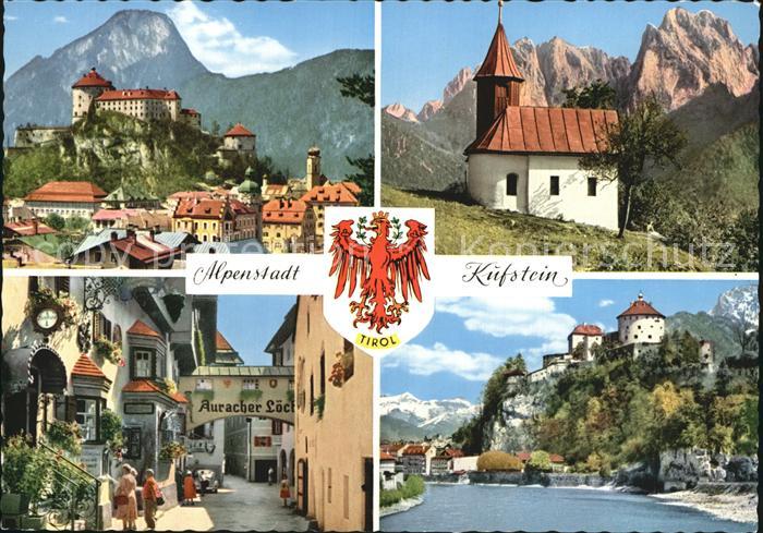 Kufstein Tirol Festung mit Pendling Antoniuskapelle Auracher Loechl Restaurant P