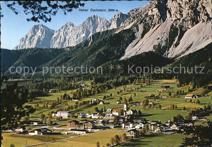 Ramsau Dachstein Steiermark Panorama Blick gegen Dachsteingruppe Hoher Dachstein