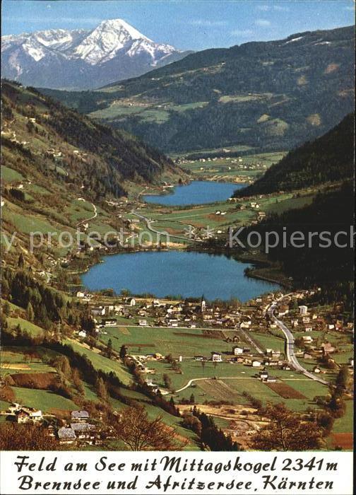 Feld See Panorama mit Mittagskogel Karawanken Brennsee Afritzersee