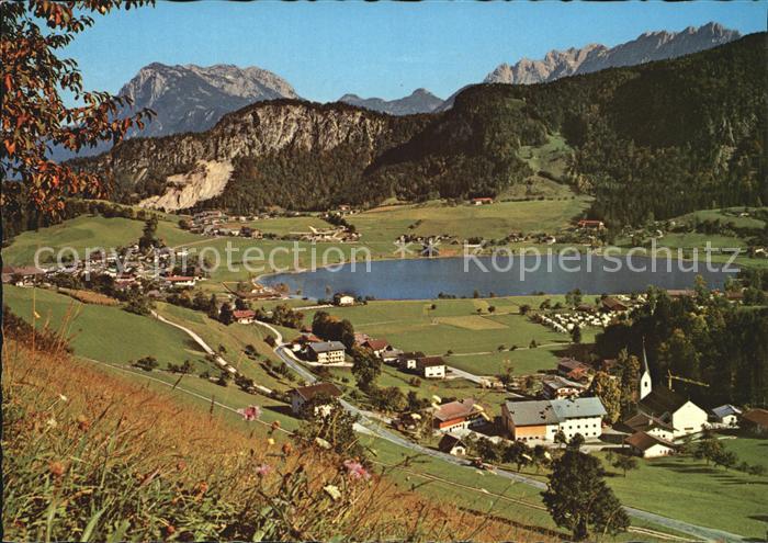 Thiersee Panorama Blick auf Zahmen und Wilden Kaiser