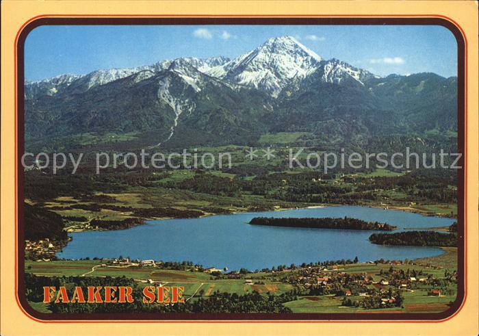 Faakersee Panorama Blick zum Mittagskogel Karawanken