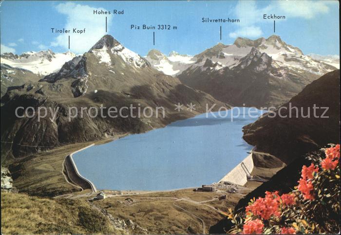 Partenen Vorarlberg Silvrettapanorama Hotel Silvrettasee Stausee Alpengasthof Pi