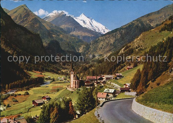 Heiligenblut Kaernten Gesamtansicht mit Grossglockner Hohe Tauern Sommerfrische
