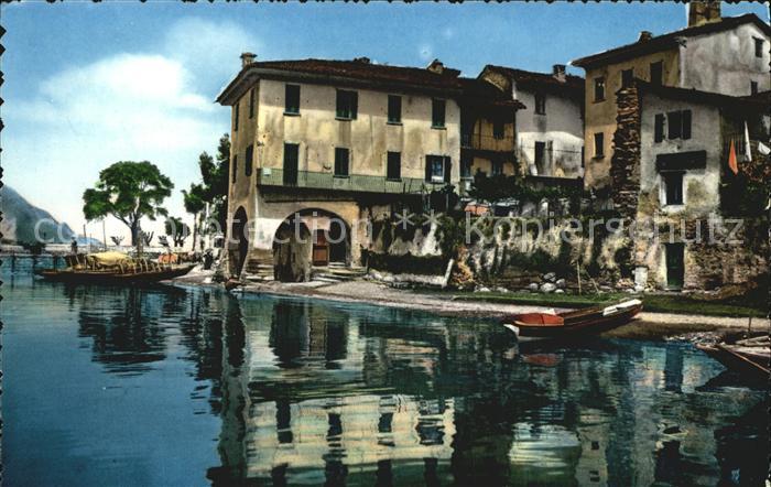 Isola Superiore Lago Maggiore Haeuserpartie am See