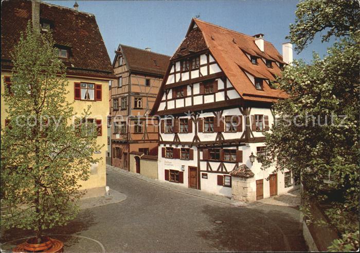 Ulm Donau Partie am Fischerplaetzle Fachwerkhaus Altstadt
