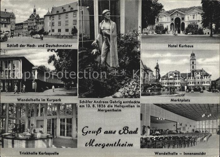 Bad Mergentheim Schloss Hotel Kurhaus Marktplatz Schaefer Andreas Gehrig Denkmal