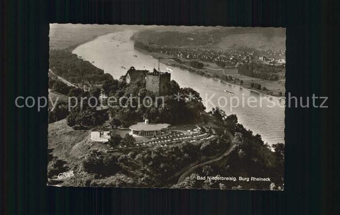 Bad Niederbreisig Burg Rheineck Rhein Fliegeraufnahme