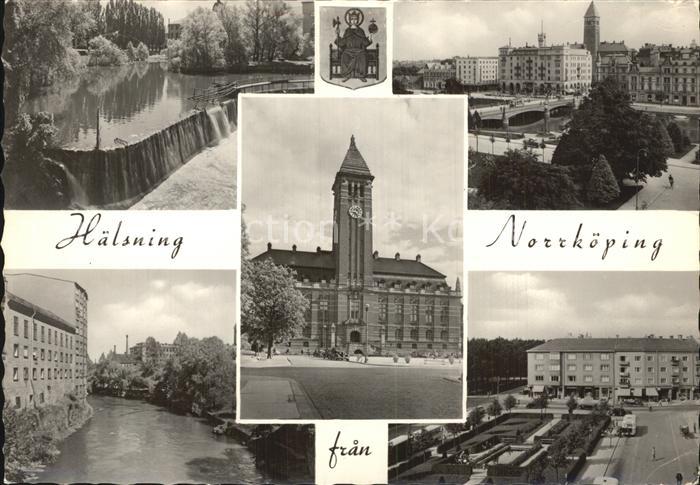 Norrkoeping Teilansichten Rathaus Wehr