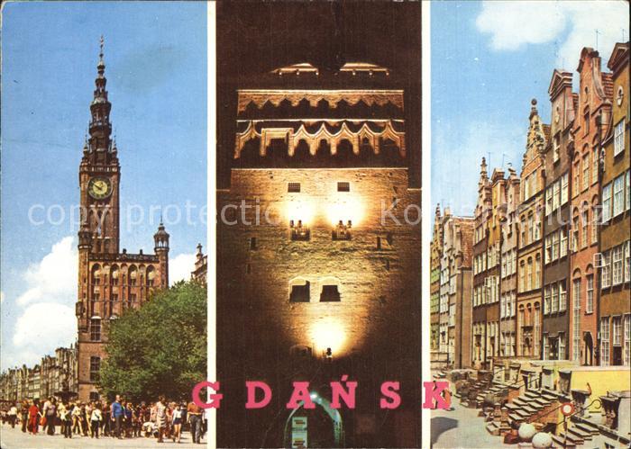 Gdansk Ratusz Glownego Miasta Brama Wiezienna Ulica Mariacka