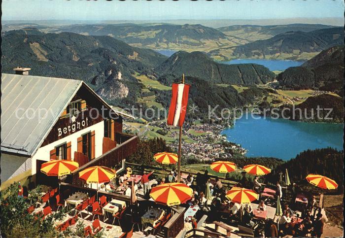 St Gilgen Salzkammergut Berghof Zwoelferhorn Gaststaette Fernsicht