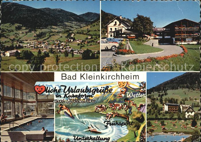 Bad Kleinkirchheim Kaernten Panorama Ortspartie Thermalbad Freibad Kurort