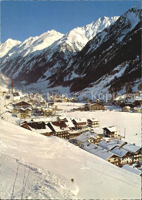 Soelden oetztal Panorama Wintersportplatz oetztaler Alpen