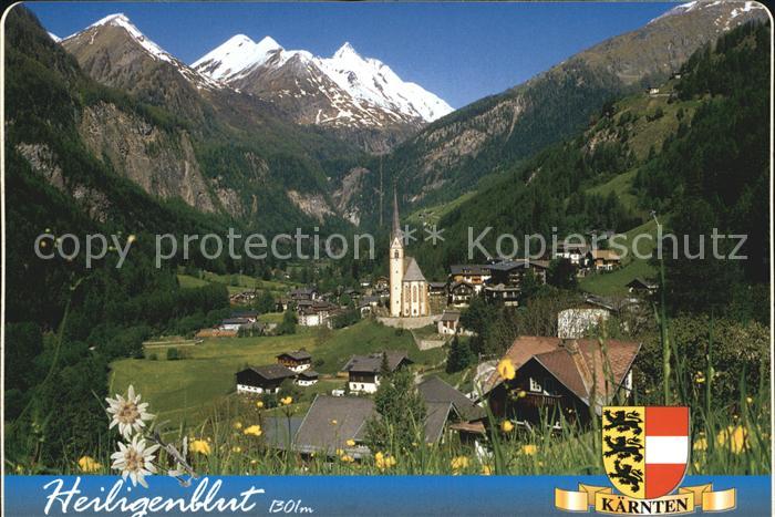 Heiligenblut Kaernten Ortsansicht mit Kirche Bergdorf Grossglockner Hochalpenstr