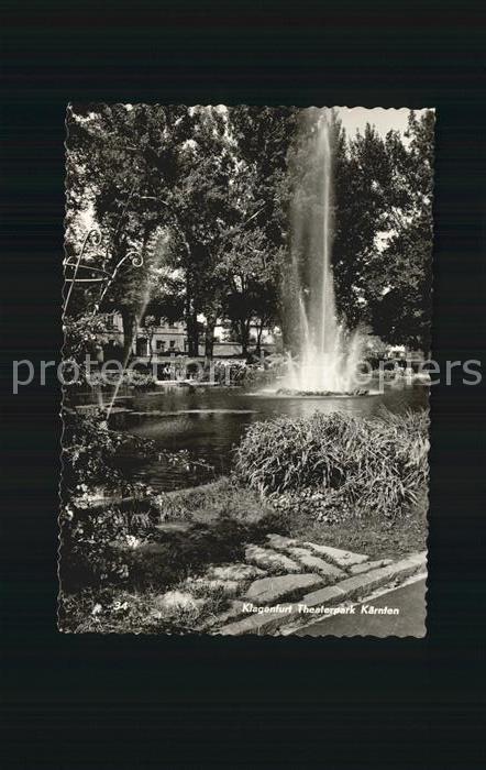 Klagenfurt Woerthersee Theaterpark Fontaene