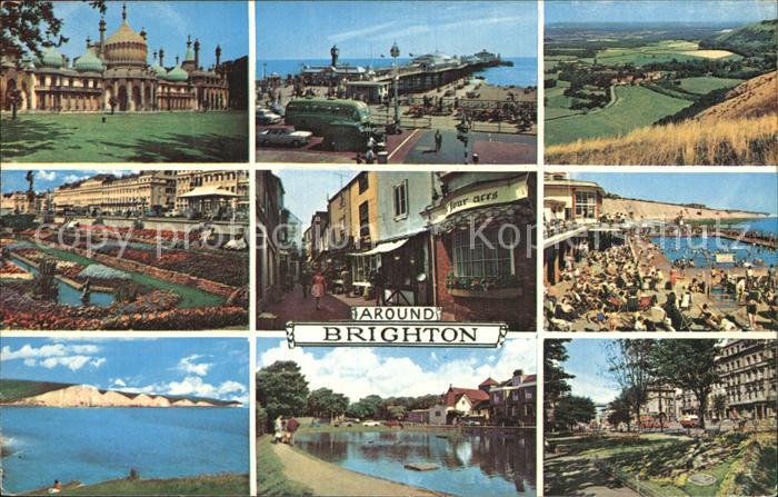 Brighton East Sussex Royal Pavilion Palace Pier Devils Dyke