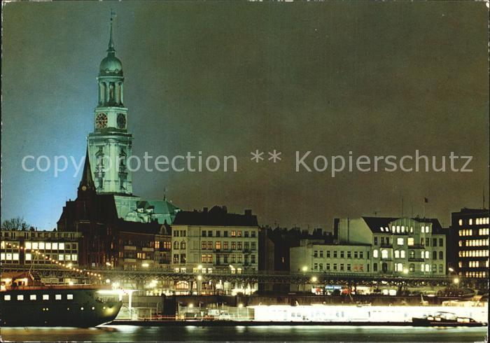 HAMBURG  CITY St. Pauli Landungsbruecken St. Michaeliskirche