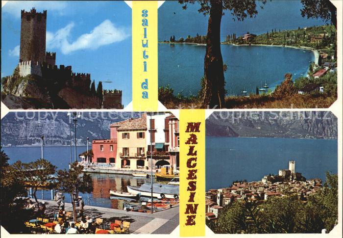 Malcesine Lago di Garda Schloss Hafen