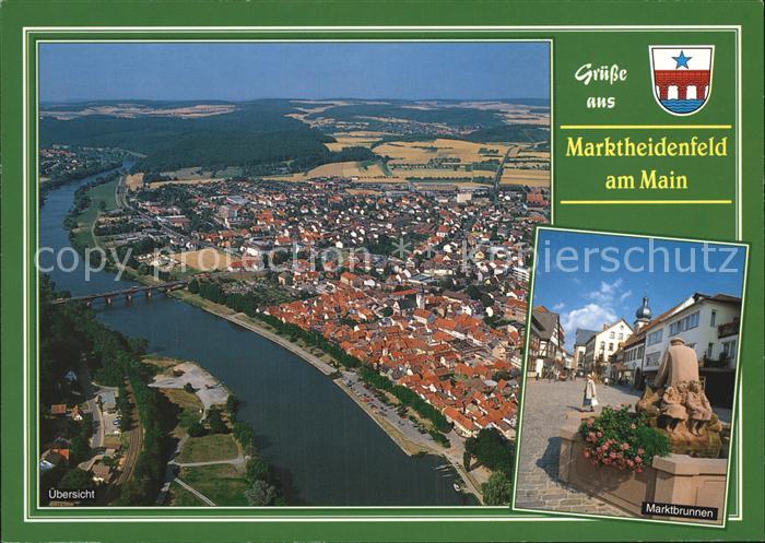 Marktheidenfeld Marktbrunnen Fliegeraufnahme