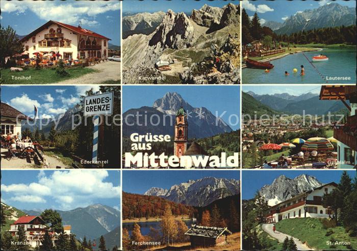 Mittenwald Bayern Ederkanzel Tonihof Lautersee St. Anton