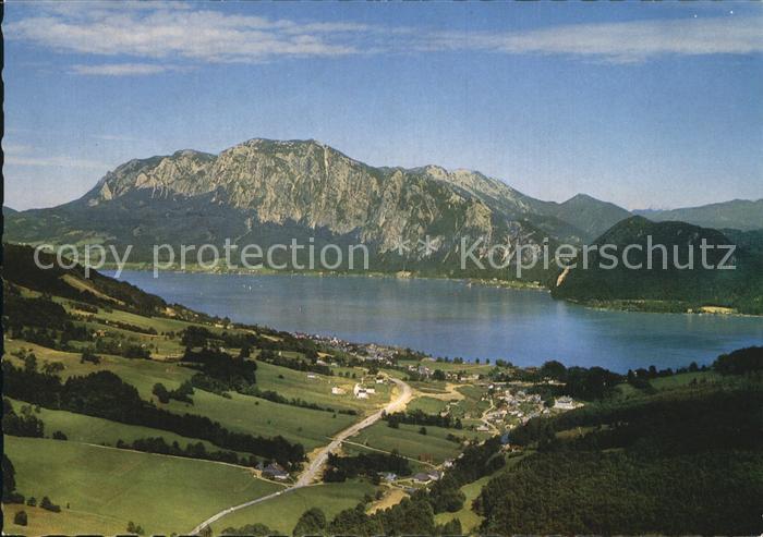 Unterach Attersee Fliegeraufnahme