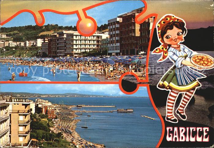 Gabicce Mare Fliegeraufnahme Strandpromenade