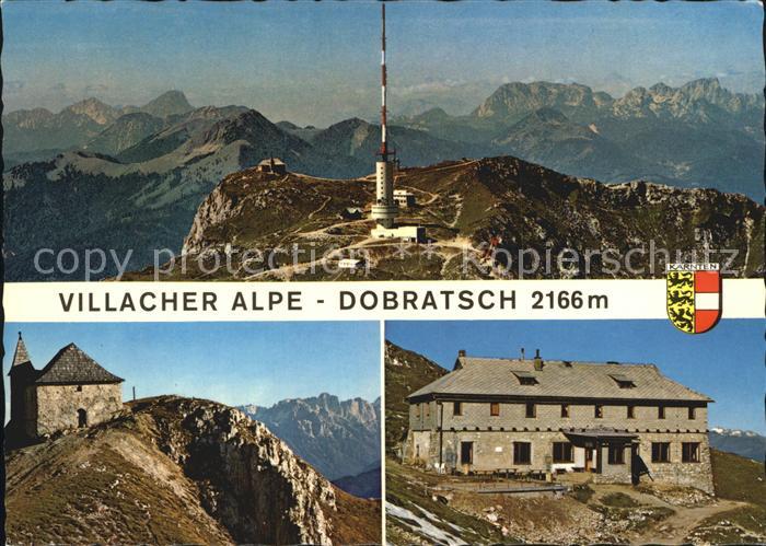 Dobratsch Kaernten Villacher Alpe Sendeturm Deutsche Kirche Ludwig Walter Haus