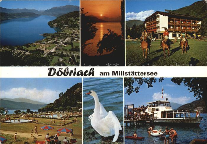 Doebriach Millstaettersee Personenschiff Schwan Freibad Reiter
