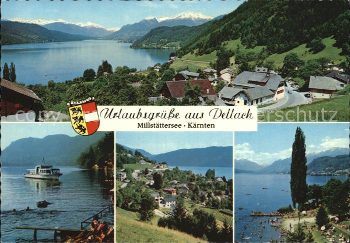 Dellach Drautal Seeansichten Personenschiff Seebad