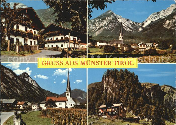 Muenster Tirol Teilansicht mit Kirche