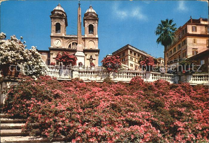 Roma Rom Roemischer Fruehling in Trinita dei Monti