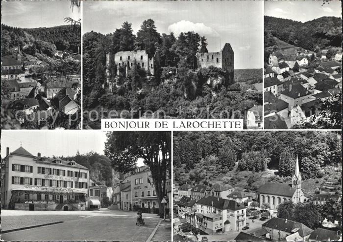 Larochette Luxembourg Teilansicht Burg Kirche
