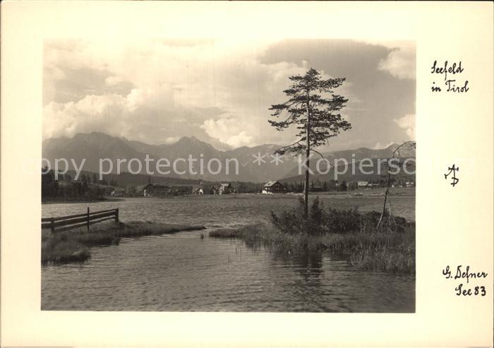 Seefeld Tirol Blick ueber den See