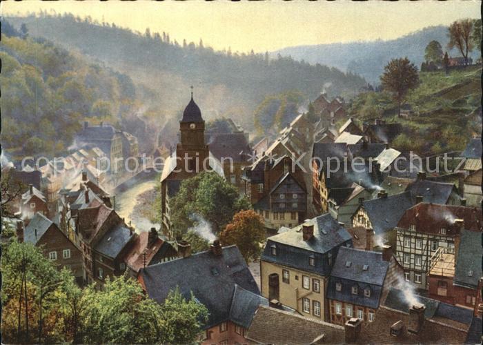 Monschau Montjoie NRW Morgengrauen