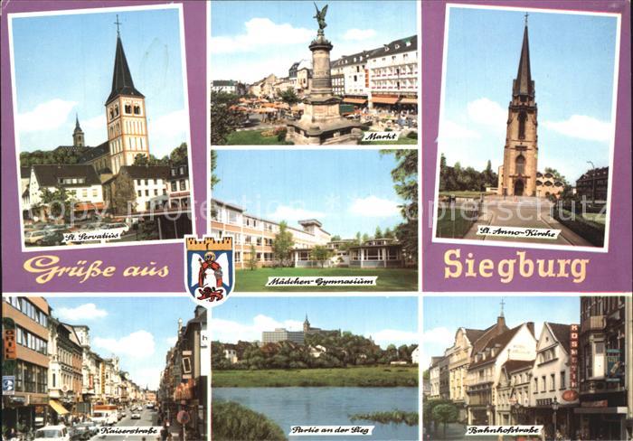 Siegburg Smnasium Markt Kaiserstrasseankt Anna Kirche  Maedchen Gy