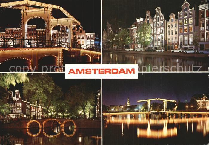 Amsterdam Niederlande Nachtaufnahmen