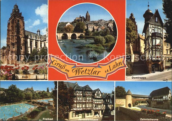 WETZLAR Lahn Hessen Domtreppe Dom Freibad