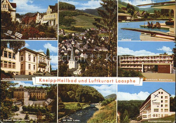 Laasphe BAD LAASPHE NRW Bahnhofstrasse Kurklinik Emmaburg Schloss Wittgenstein A