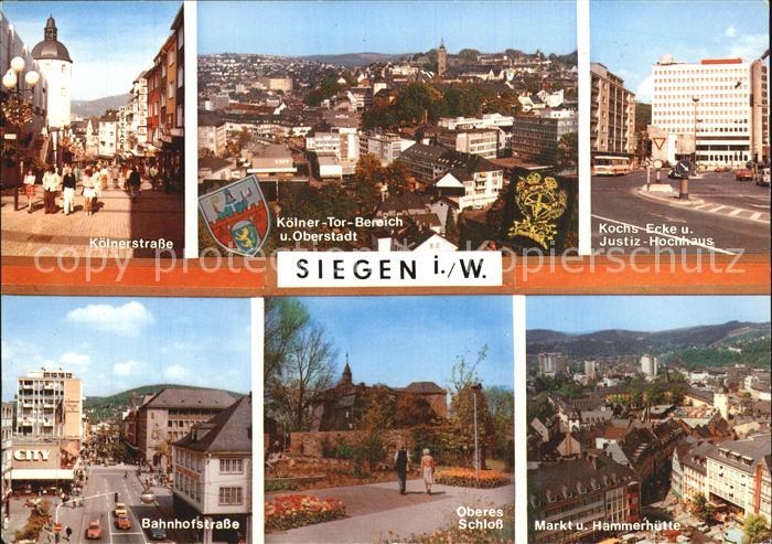Siegen Westfalen Koelner Tor Bereich Koelnerstrasse Bahnhofstrasse Oberes Schlos