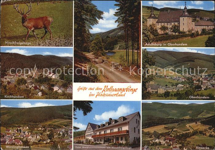 Kirchhundem Hirschgehege Adolfsburg Rinsecke Oberhunden