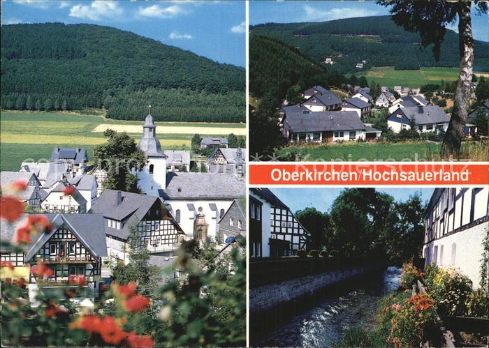 Oberkirchen Sauerland Teilansicht mit Kirche