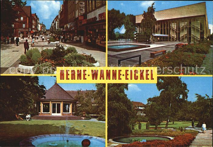 Wanne-Eickel Fussgaengerzone Brunnen Park