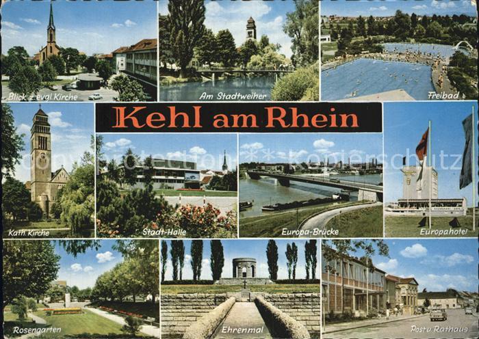 Kehl Rhein Evangelische Kirche Rosengarten Katholische Kirche Ehrenmal Europahot