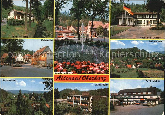 Altenau Harz Kurmittelhaus Ortsmitte Muetterheim Leuchtfontaene