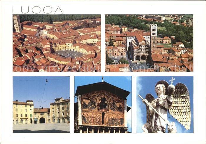 Lucca Fliegeraufnahme Kirche Engelsstatue