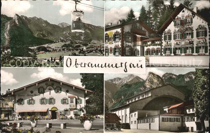 OBERAMMERGAU Bayern Laber Bergbahn Haensl und Gretl Heim Hotel Alte Post Passion