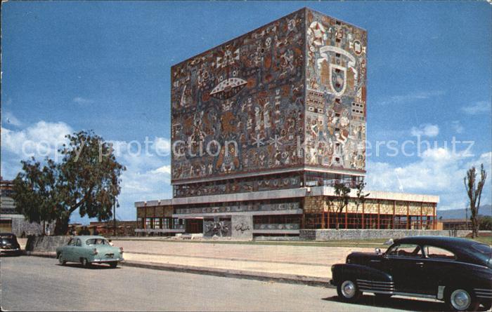 Mexico City Biblioteca Central con Mosaico Mural de Juan O Gorman