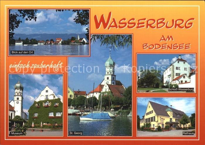Wasserburg Bodensee Ortsblick Museum St Georg Kirche Schloss Wasserburg Rathaus