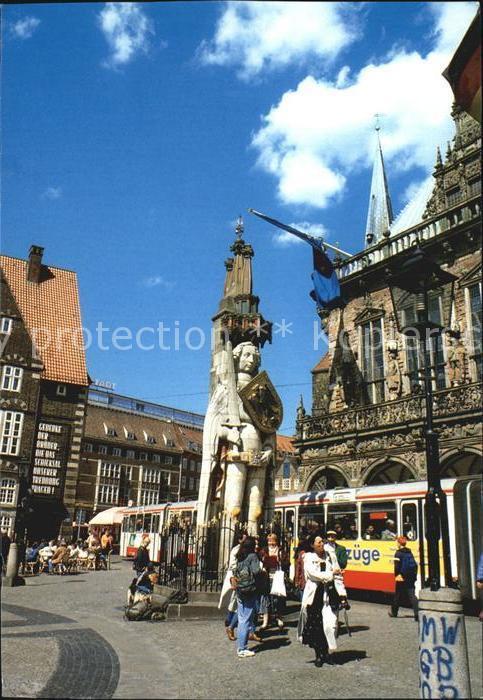 BREMEN  CITY Marktplatz mit Roland