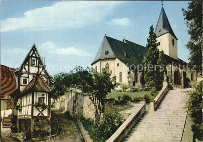 Bad Orb Kleinstes Haus mit Pfarrkirche St Martin