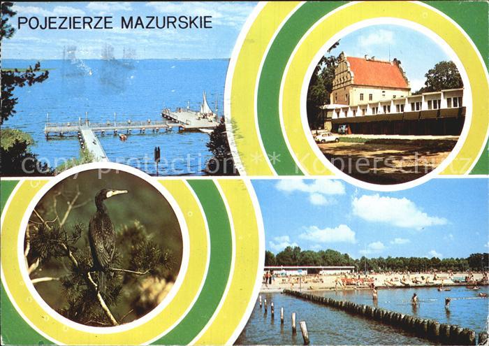 Pojezierze Mazurskie Seebruecke Ente Strand Badefreuden